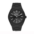 New arrival carbon pattern dial all stainless steel wristwatches men wrist luxury